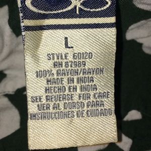 Men’s tropical green large flower t shirt